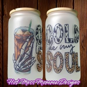 Glass sublimation tumbler